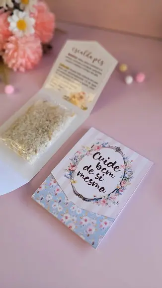 Envelope para Escalda Pés Dia da Mulher