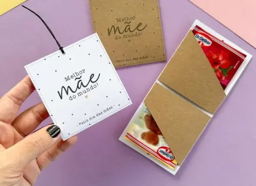 Envelope para dois Chá Personalizado com logo ou frase