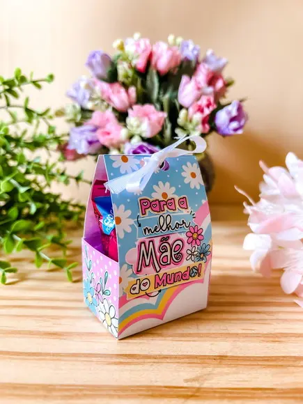 Porta Bombom com Laço Dia das Mães