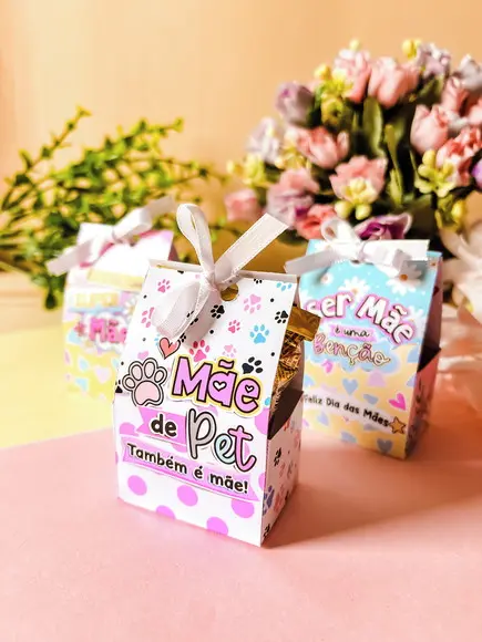 Porta Bombom com Laço Dia das Mães
