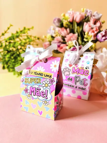 Porta Bombom com Laço Dia das Mães