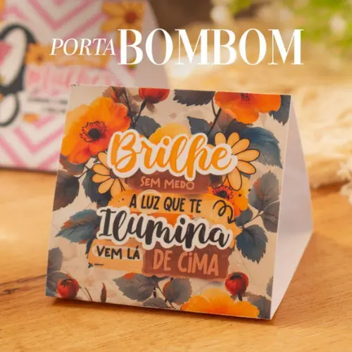 Porta Bombom Floral Dia da Mulher