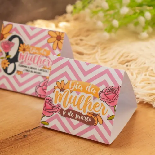 Porta Bombom Floral Dia da Mulher