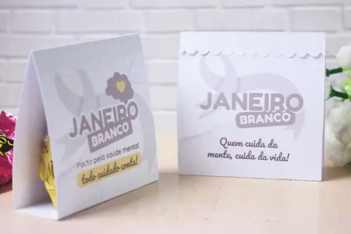 Porta Bombom Janeiro Branco Dia do Psicólogo