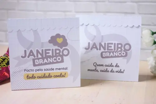 Porta Bombom Janeiro Branco Dia do Psicólogo