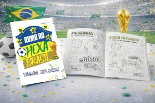 Revistinha Colorir Rumo ao Hexa