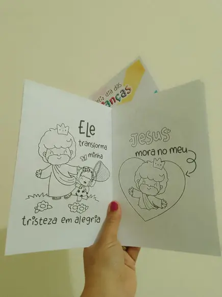 Revistinha Colorir com Desenhos de Jesus Dias das Crianças