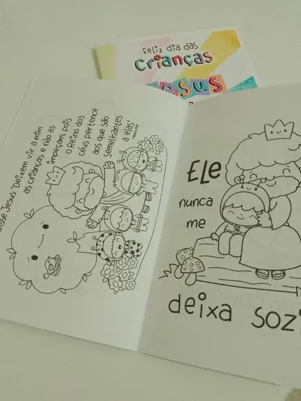 Revistinha Colorir com Desenhos de Jesus Dias das Crianças