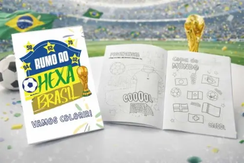 Revistinha Colorir Rumo ao Hexa