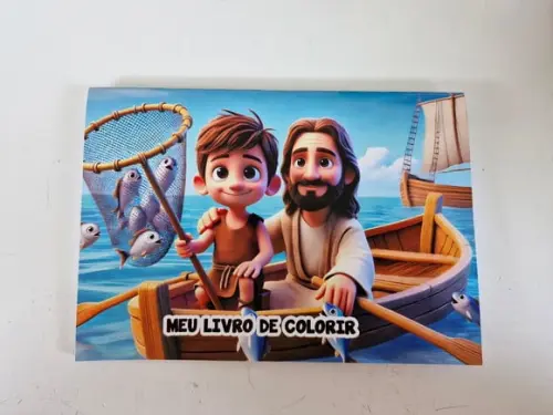 Revistinha Colorir Desenhos da Bíblia: Pedro o Pescador