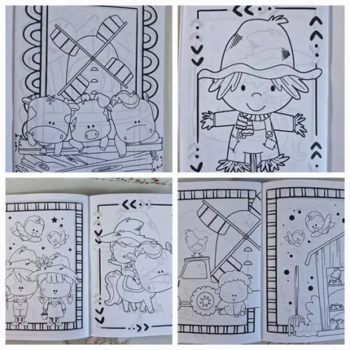 Revistinha Colorir Desenhos Fazenda