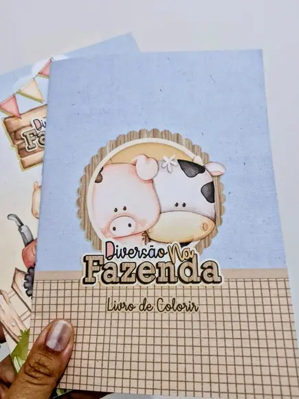 Revistinha Colorir Desenhos Fazenda