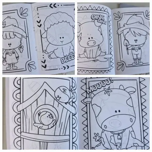 Revistinha Colorir Desenhos Fazenda