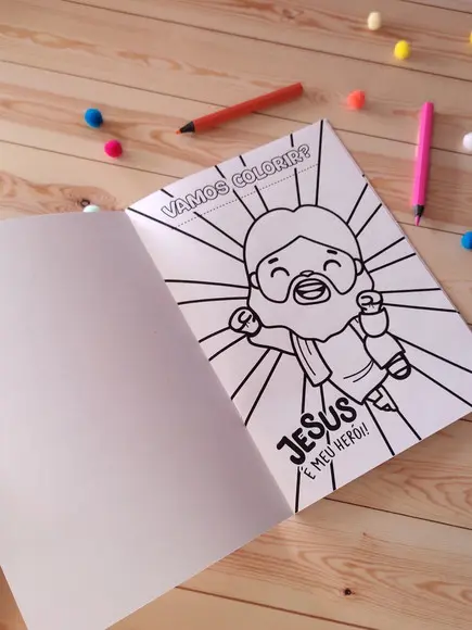 Revistinha Desenho Colorir Atividade Jesus