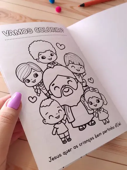 Revistinha Desenho Colorir Atividade Jesus