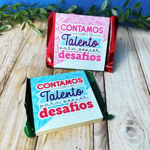 Rotulo Adesivo para Chocolate Dia do Trabalhador
