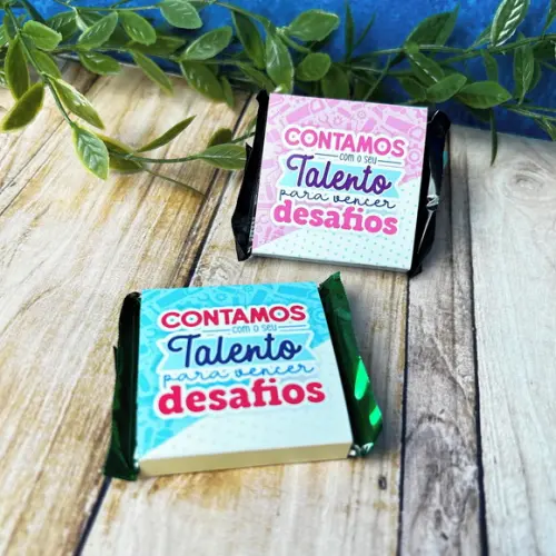 Rotulo Adesivo para Chocolate Dia do Trabalhador
