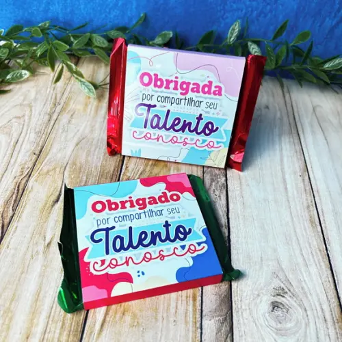 Rotulo Adesivo para Chocolate Dia do Trabalhador