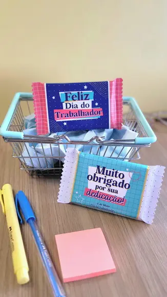 Rotulo Adesivo para Chocolate Dia do Trabalahador