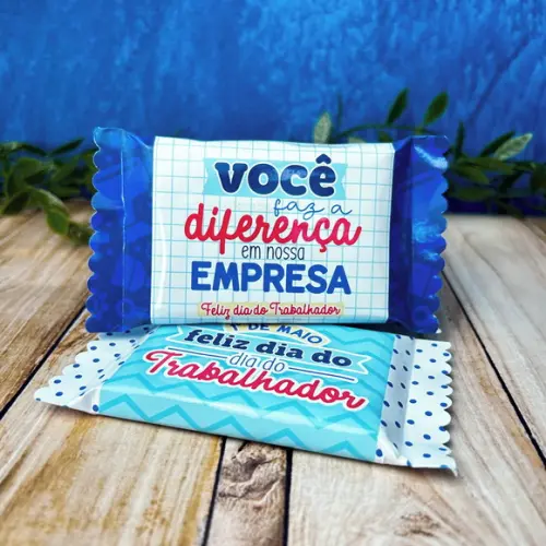 Rotulo Adesivo para Chocolate Dia do Trabalhador