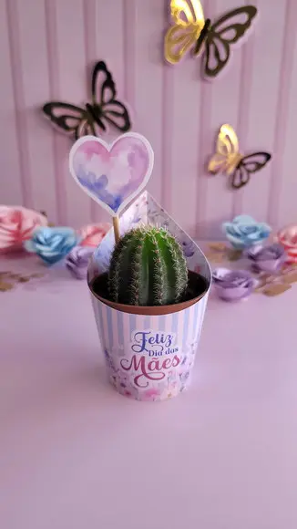 Rotulo e Tag para Mini Suculenta Dia das Mães