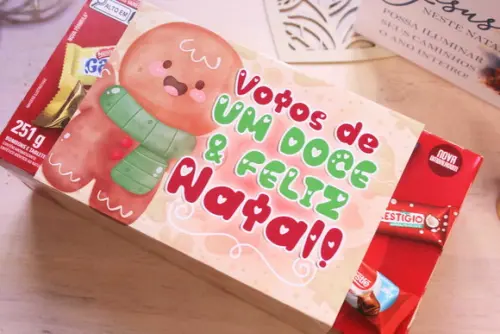 Rotulo para Caixa de Chocolate Natal