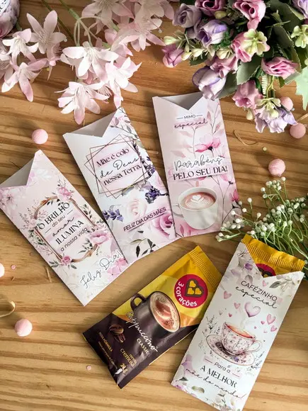 Envelope para Café Solúvel Dia das Mães