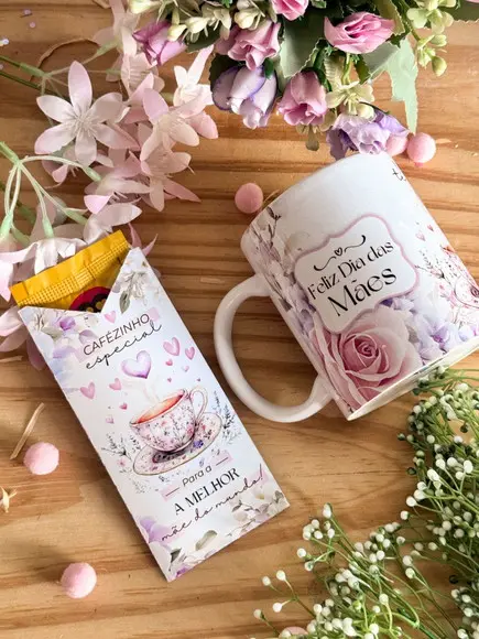 Envelope para Café Solúvel Dia das Mães