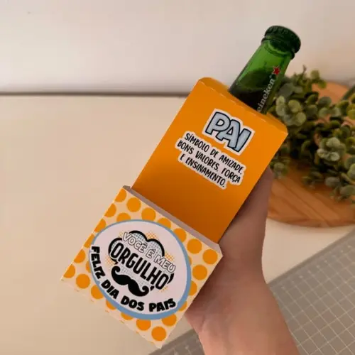 Tag Cartão para Garrafa Dia dos Pais