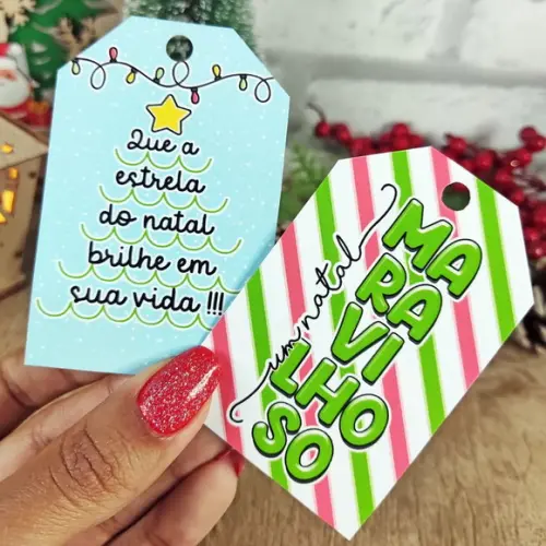 Tags com Furo para Natal
