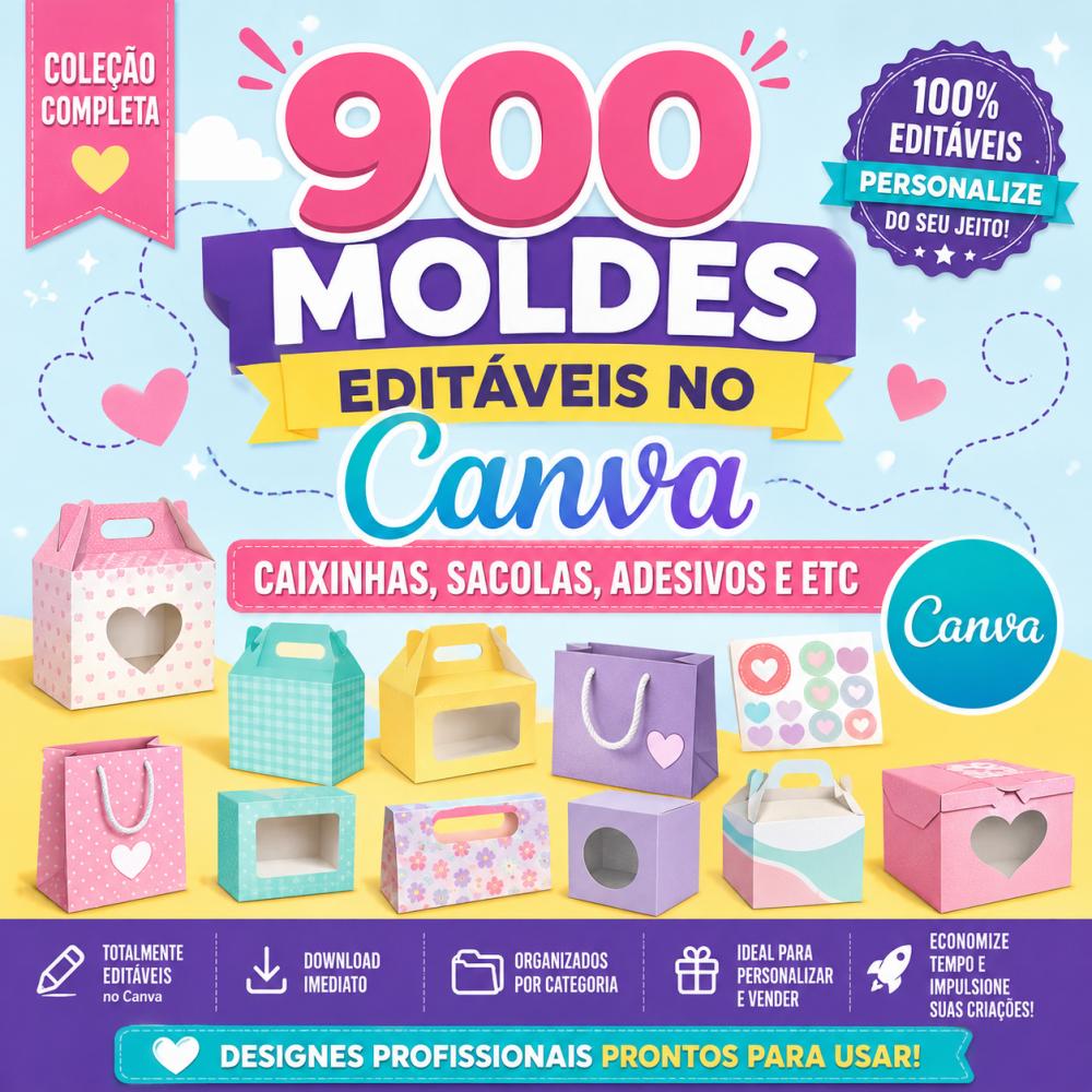 Moldes editáveis canva