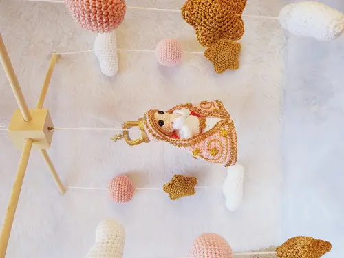 Mobile De Berço Nossa Senhora Rosa Decoração Bebê Infantil