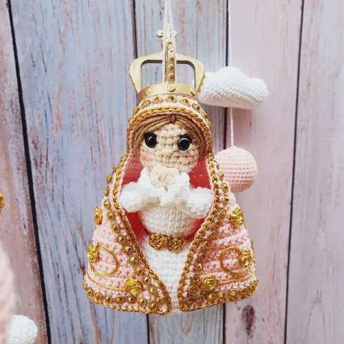 Mobile De Berço Nossa Senhora Rosa Decoração Bebê Infantil