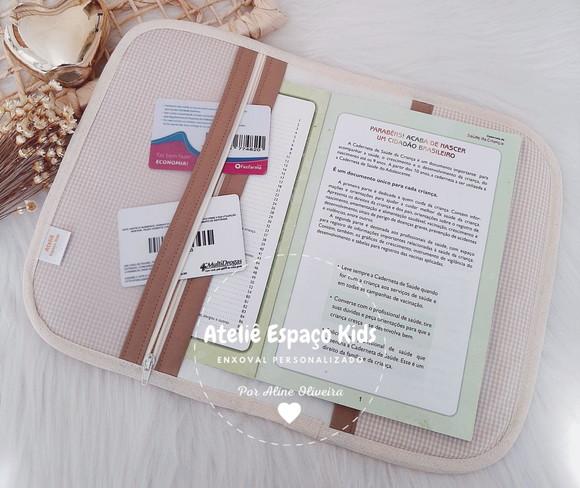 Capa para Caderneta de Vacinas e Necessaire do Bebê