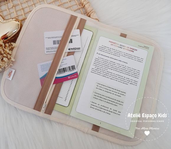 Capa para Caderneta de Vacinas e Necessaire do Bebê