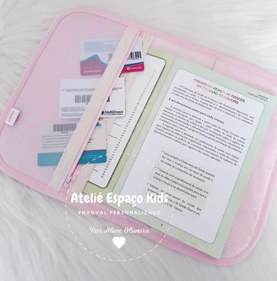 Capa para Caderneta de Vacinas e Necessaire do Bebê