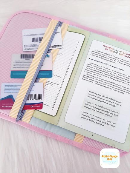 Capa para Caderneta de Vacinas e Necessaire do Bebê