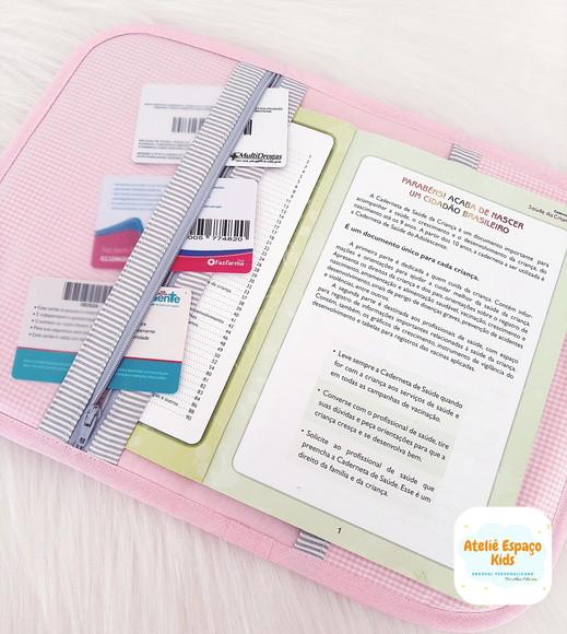 Capa para Caderneta de Vacinas e Necessaire do Bebê