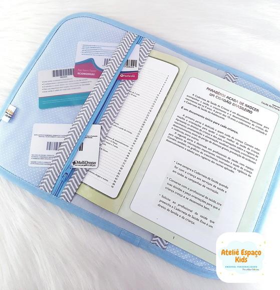 Capa para Caderneta de Vacinas e Necessaire do Bebê