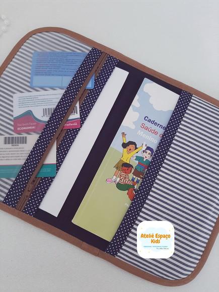 Capa para Caderneta de Vacinas e Necessaire do Bebê