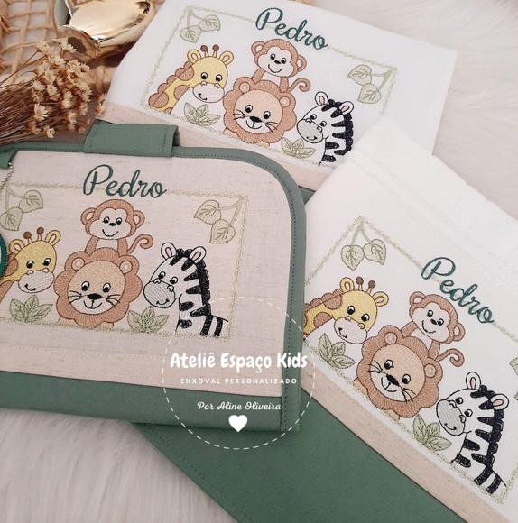 Capa para Caderneta de Vacinas, Fralda Passeio e Toalhinha