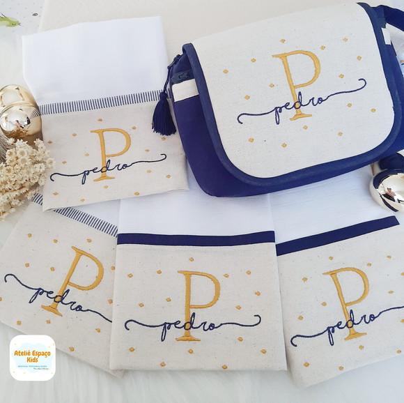 Fralda Passeio, Fraldas de Boca e Necessaire do Bebê