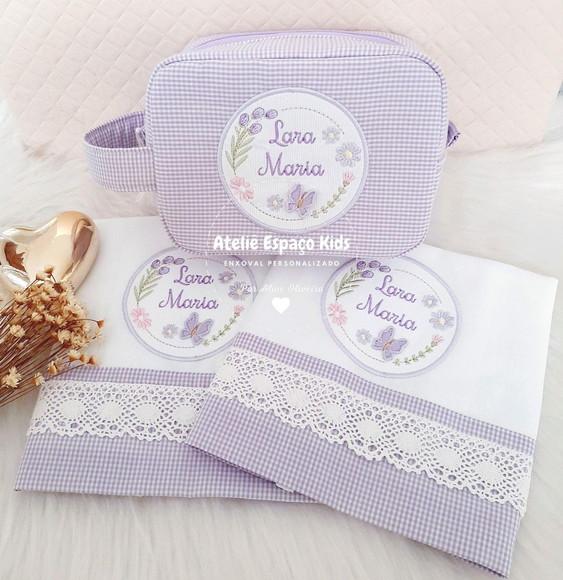 Necessaire Bag, Fralda de Boca e Fralda de Ombro