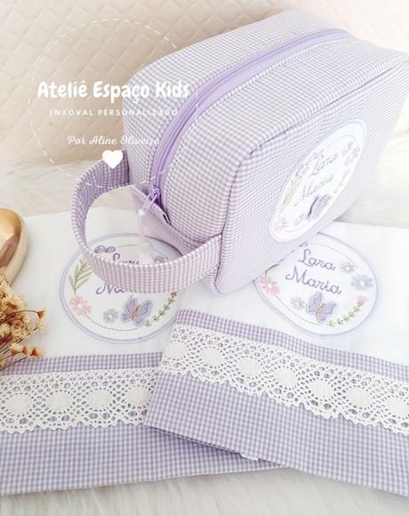 Necessaire Bag, Fralda de Boca e Fralda de Ombro