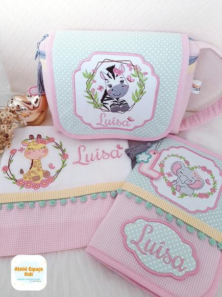 Necessaire do Bebê, Fralda de Boca e Capa para Caderneta
