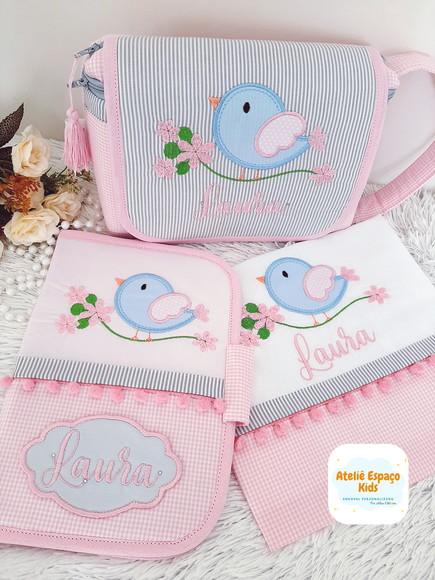 Necessaire do Bebê, Fralda de Boca e Capa para Caderneta