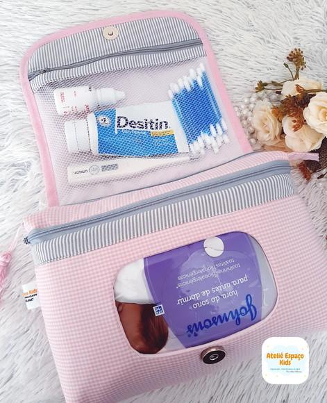Necessaire do Bebê, Fralda de Boca e Capa para Caderneta