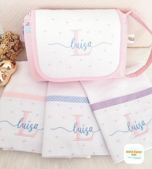 Necessaire do Bebê, Fralda de Boca, Ombro e Passeio Luxo