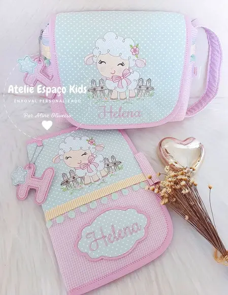 Capa para Caderneta de Vacinas e Necessaire do Bebê