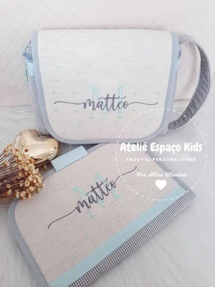 Capa para Caderneta de Vacinas e Necessaire do Bebê